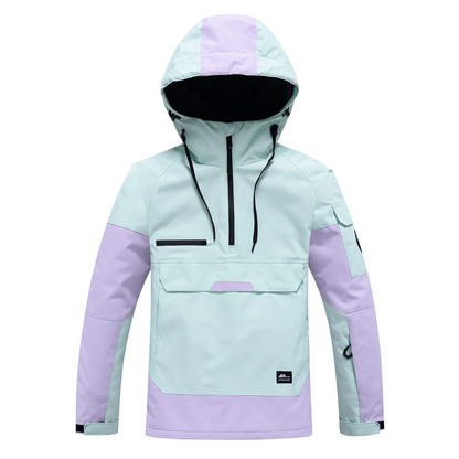 Women’s Hooded Jacket – Water Resistant Pullover – Relaxed Fit – Multiple Pockets
