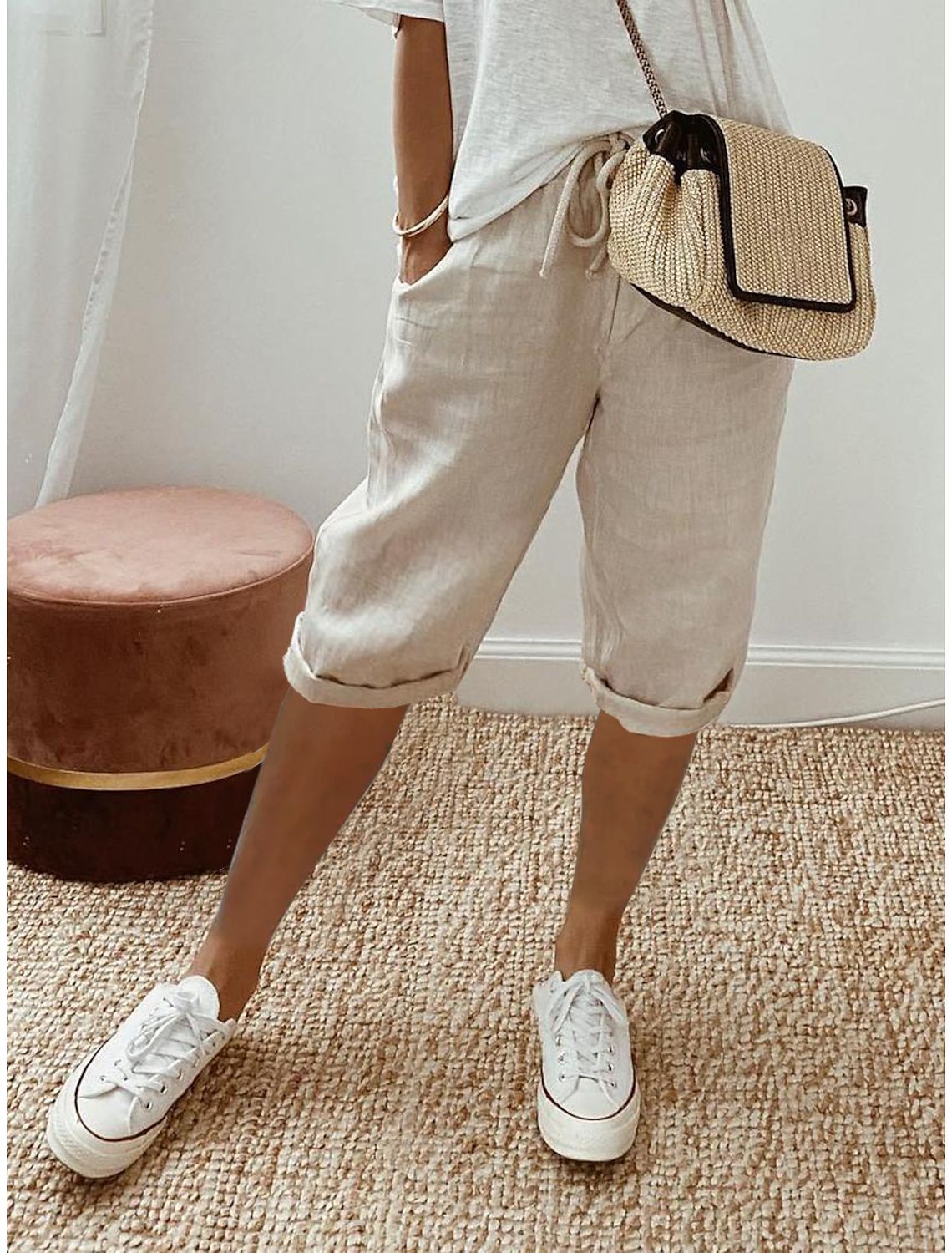Summer Cotton Linen Shorts