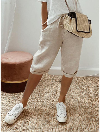 Summer Cotton Linen Shorts