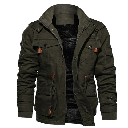 Men’s Jacket – Structured Fit – Breathable Fabric – Zipper Front – Utility Pockets
