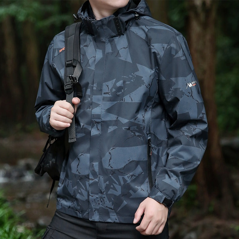 Men’s Jacket – Lightweight Technical Fabric – Regular Fit – Zipper Pockets – Adjustable Cuffs