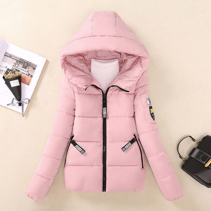 Women’s Quilted Coat – Relaxed Fit – Hooded – Zip Front – Insulated Mid-Length Jacket