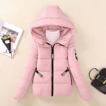 Women’s Quilted Coat – Relaxed Fit – Hooded – Zip Front – Insulated Mid-Length Jacket