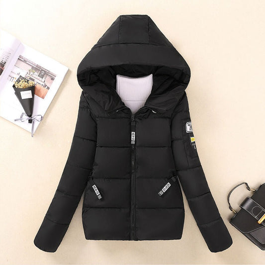 Women’s Quilted Coat – Relaxed Fit – Hooded – Zip Front – Insulated Mid-Length Jacket