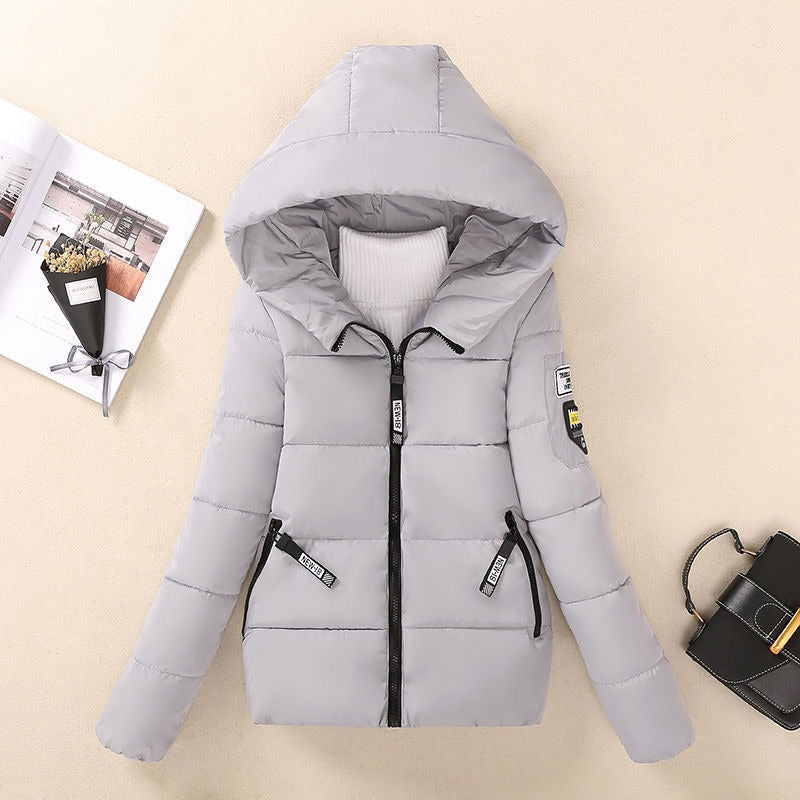 Women’s Quilted Coat – Relaxed Fit – Hooded – Zip Front – Insulated Mid-Length Jacket