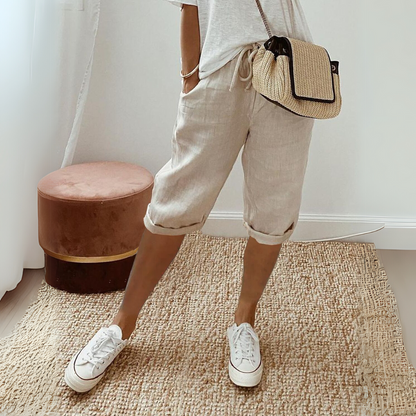 Summer Cotton Linen Shorts