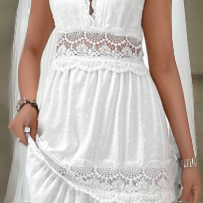 Chic V-Neck Lace Dress