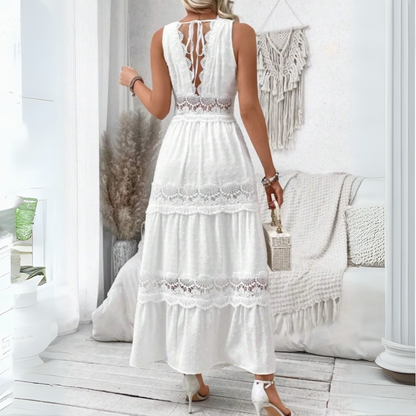 Chic V-Neck Lace Dress